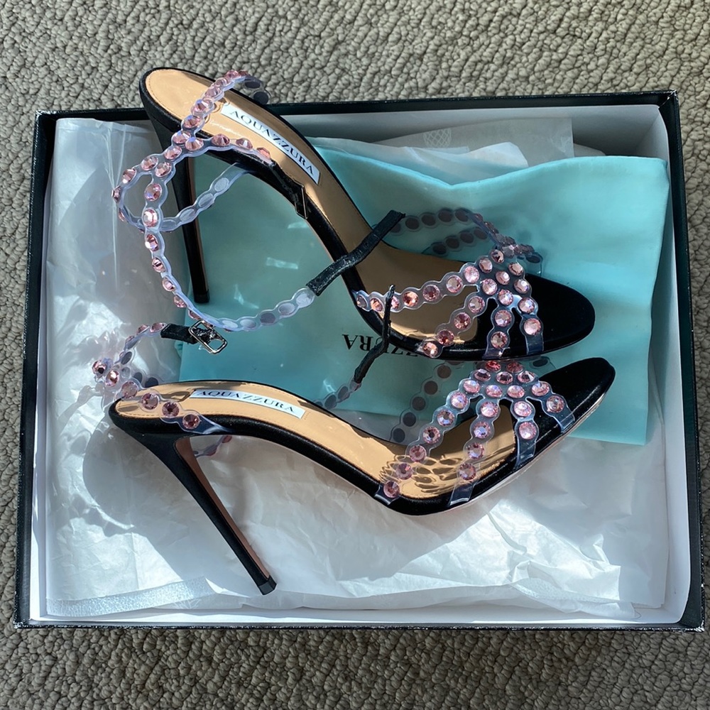 Aquazzura tequila plexi 105mm sandals